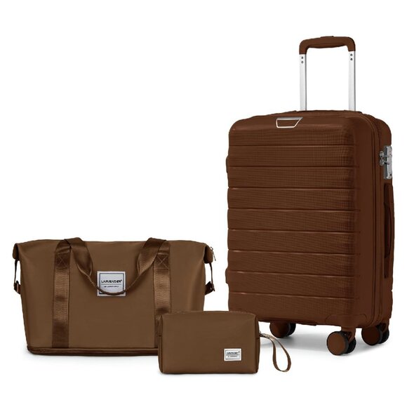 3-Piece Hardside Luggage Set with Spinner Wheels & TSA Lock